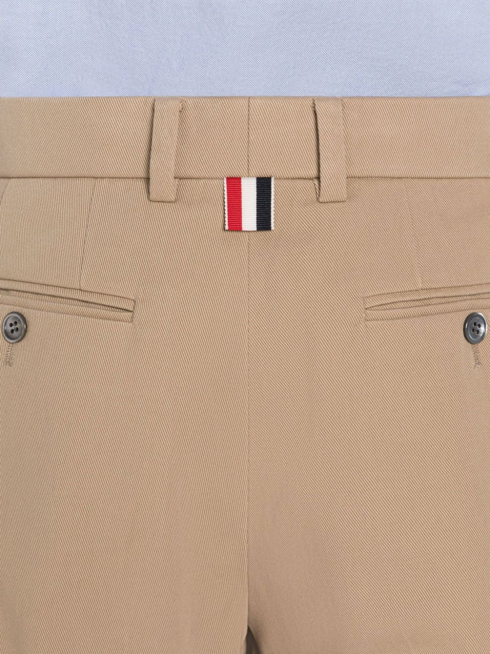Women Thom Browne Piece Dyed Cotton Gabardine Beltloop Sack Shorts Beige | LKO36T77357