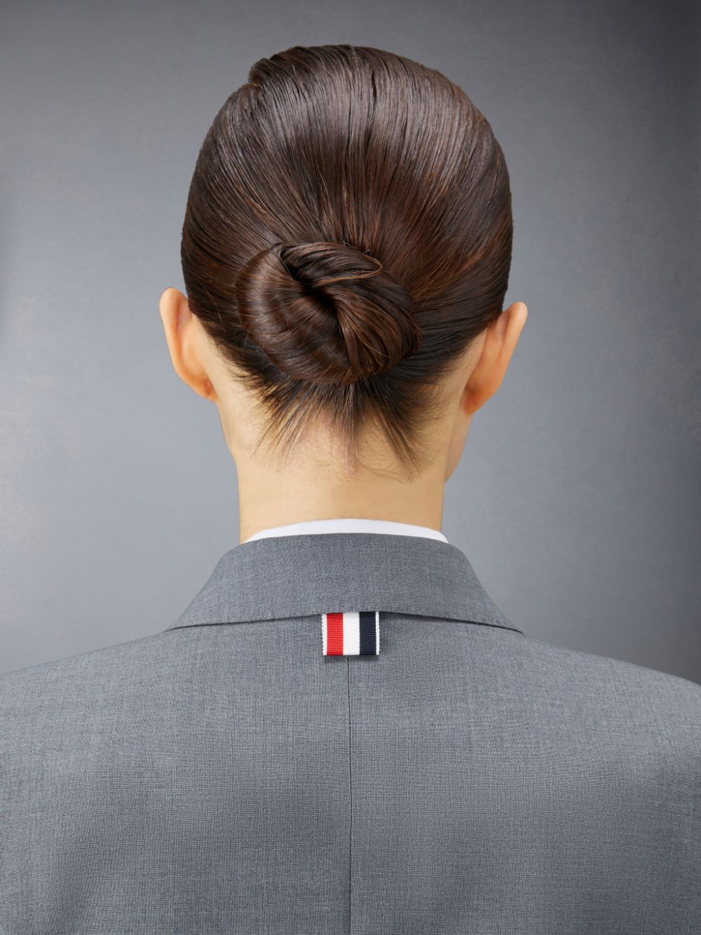 Women Thom Browne Plain Weave 4-Bar High Armhole Sport Coats Grey | ENR98Y45700