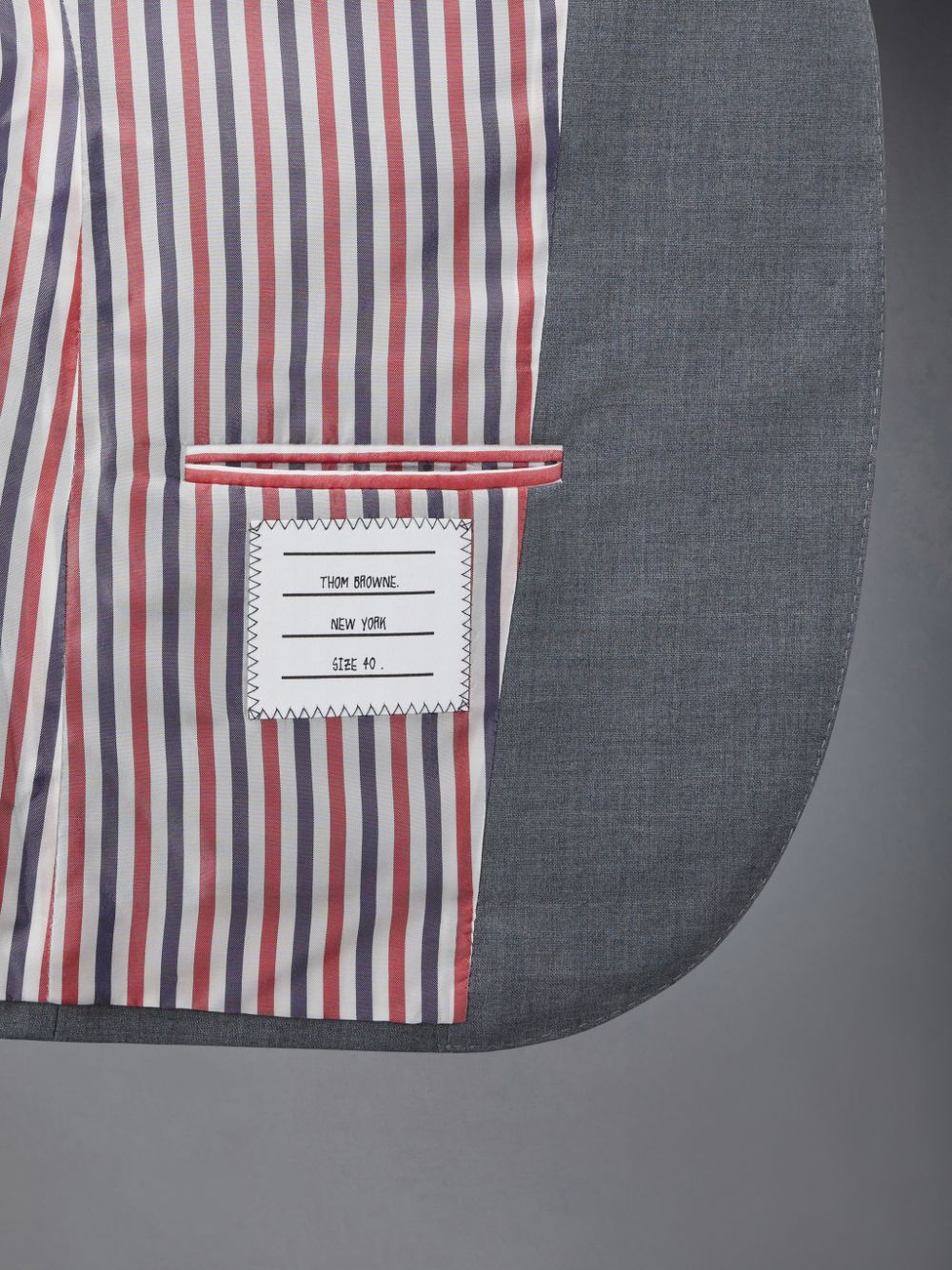 Women Thom Browne Plain Weave 4-Bar High Armhole Sport Coats Grey | ENR98Y45700