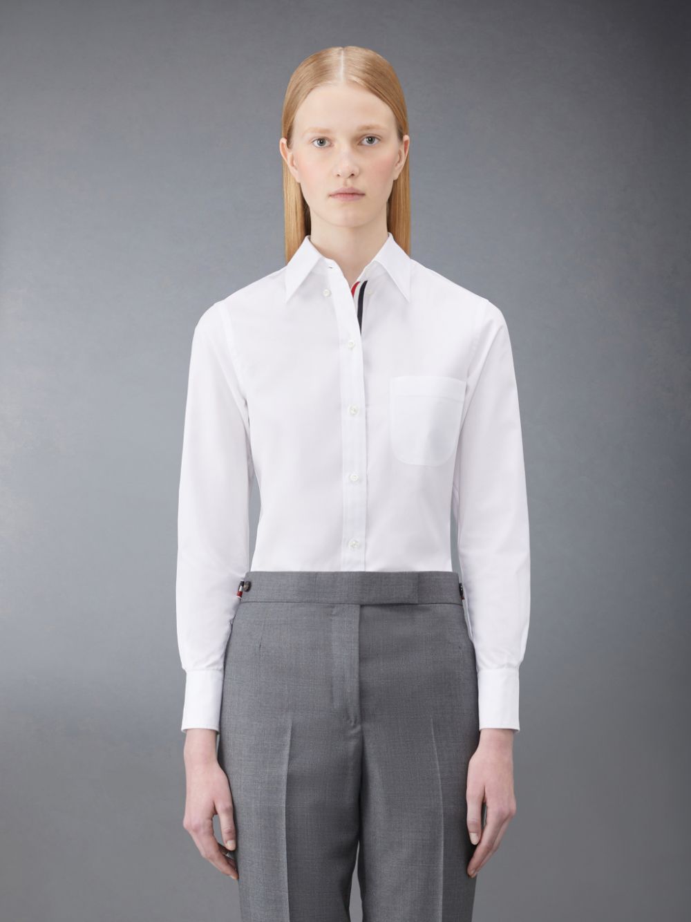 Women Thom Browne Poplin Classic Shirts White | ASN62T96093