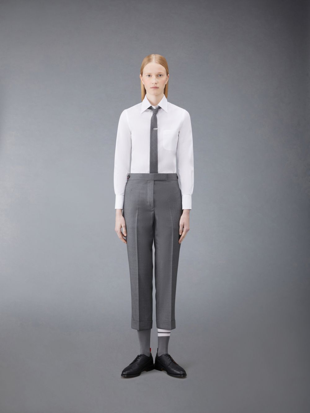 Women Thom Browne Poplin Classic Shirts White | ASN62T96093