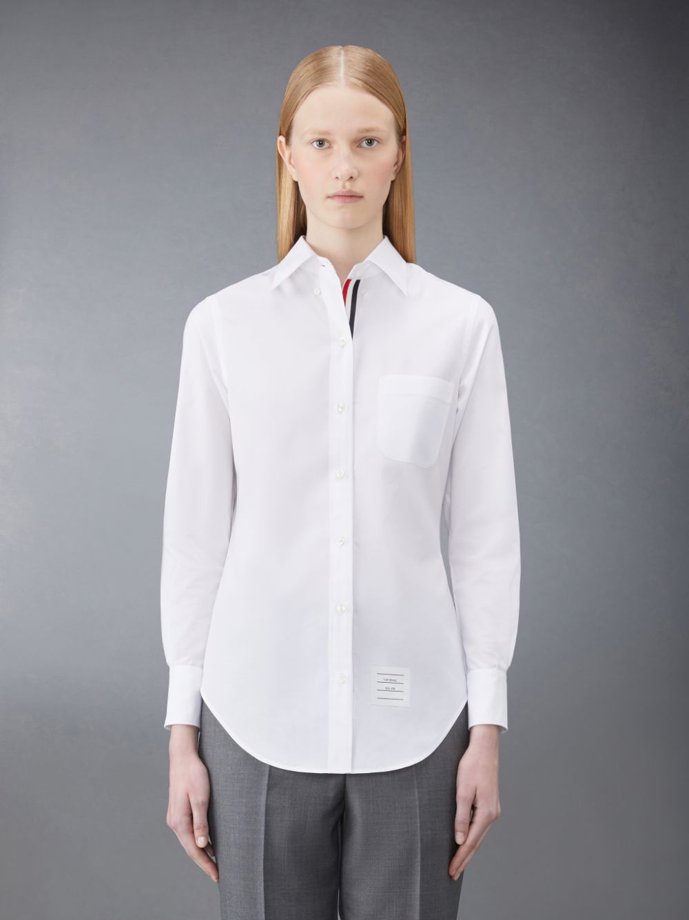 Women Thom Browne Poplin Classic Shirts White | ASN62T96093