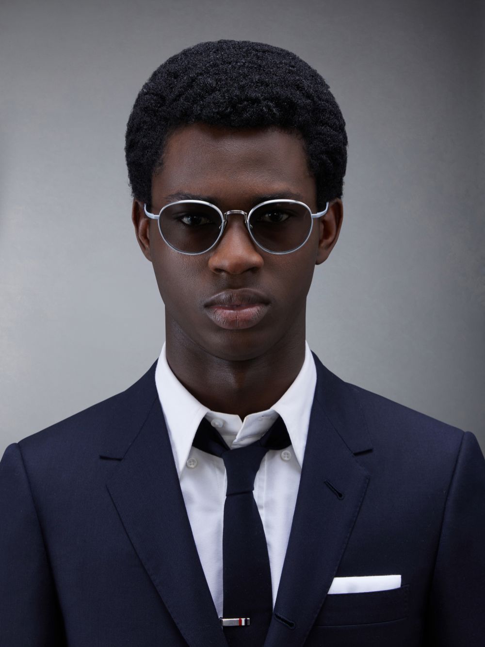 Women Thom Browne Titanium Round Sunglasses Silver | JNE98Y91246