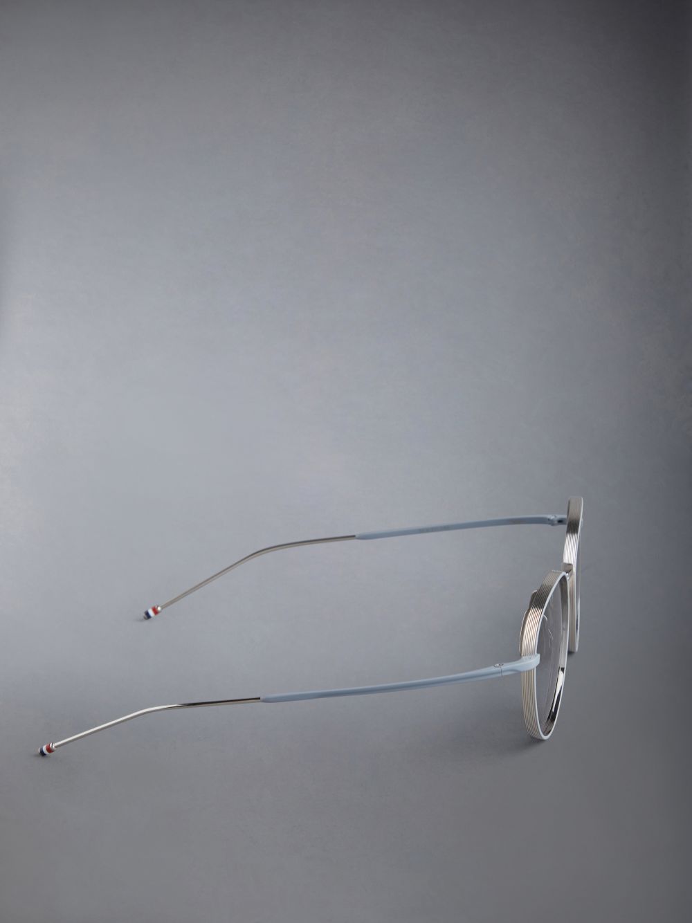 Women Thom Browne Titanium Round Sunglasses Silver | JNE98Y91246