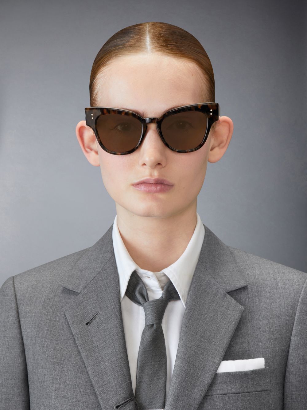 Women Thom Browne Tokyo Tortoise Acetate Cateye Sunglasses Brown | PDE54T29350
