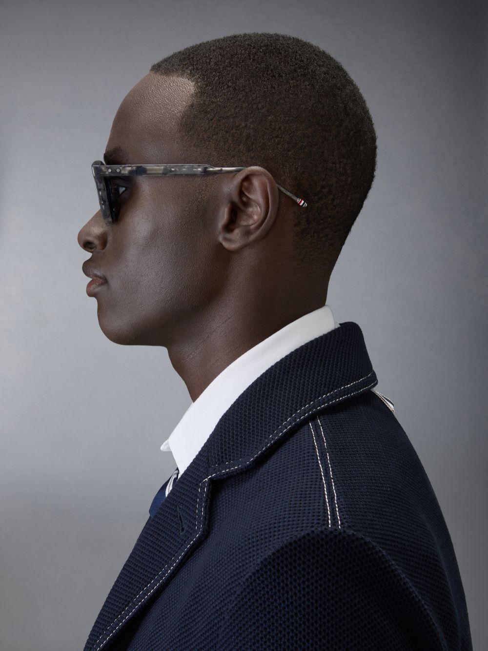 Women Thom Browne Tortoise Acetate Rectangular Sunglasses Grey | FIT06P63558