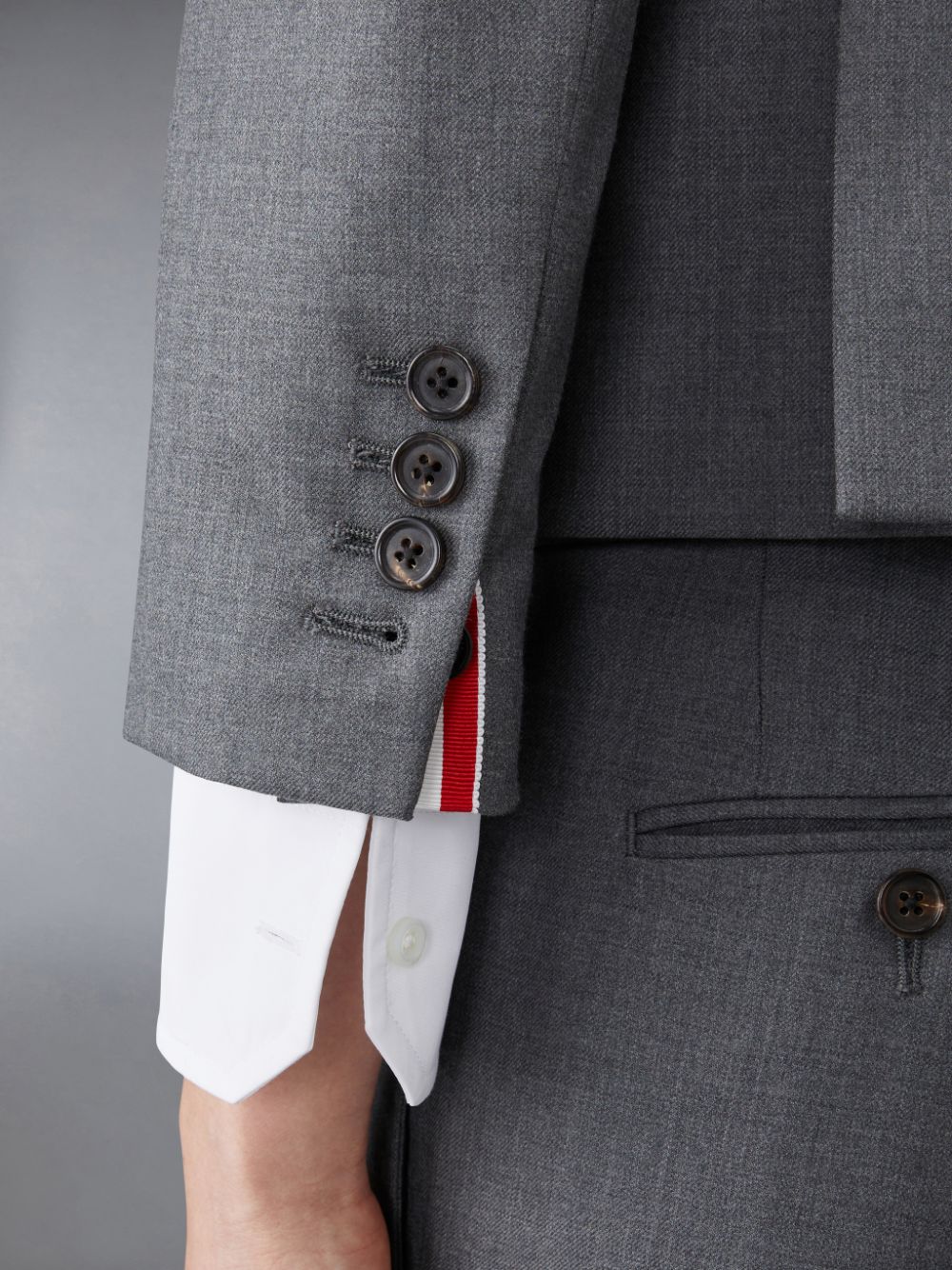 Women Thom Browne Twill High Armhole Sport Coats Grey | VZY16Y65044