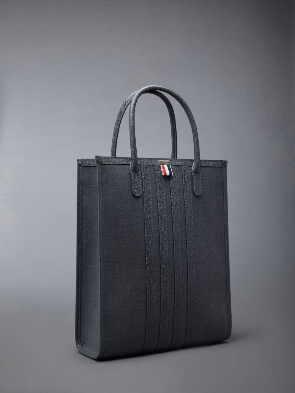Women Thom Browne Wool 4-Bar Tote Bags Grey | UYO94M94281