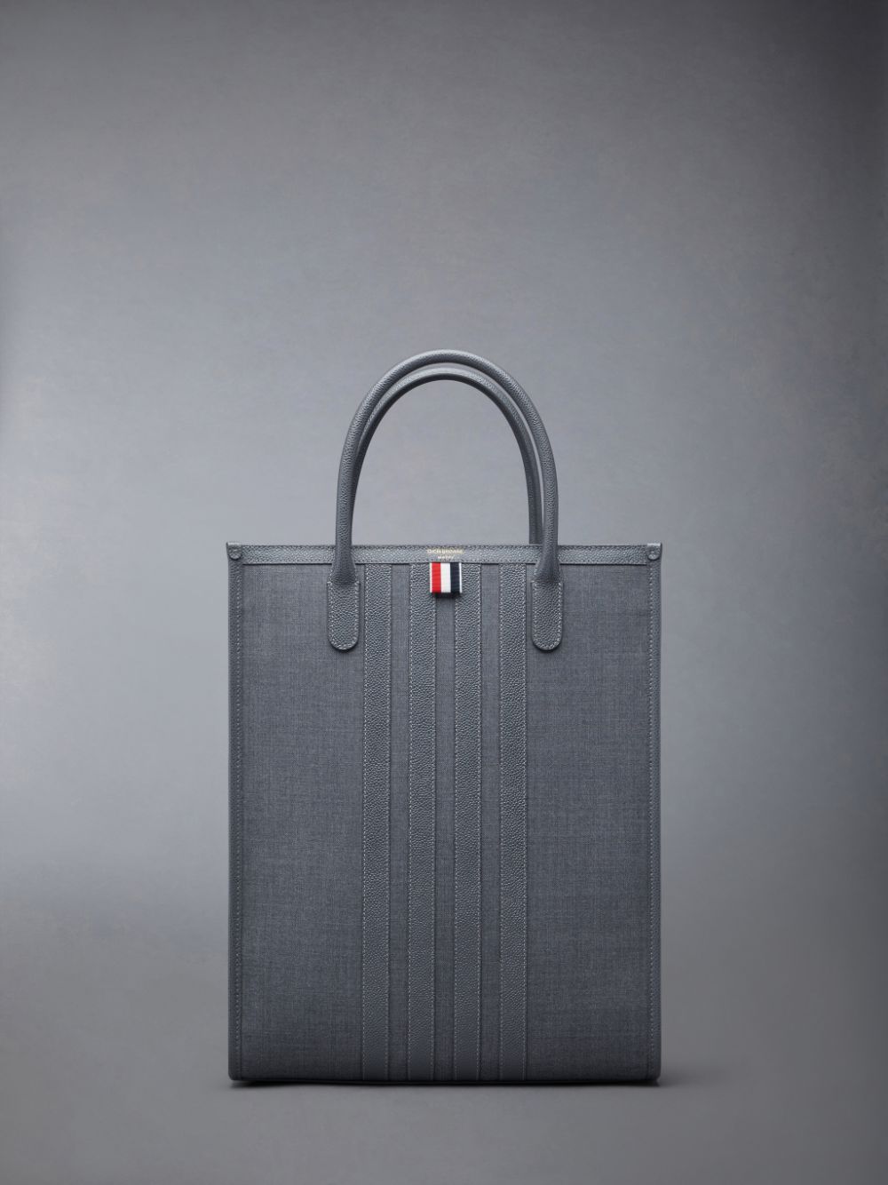 Women Thom Browne Wool 4-Bar Tote Bags Grey | UYO94M94281