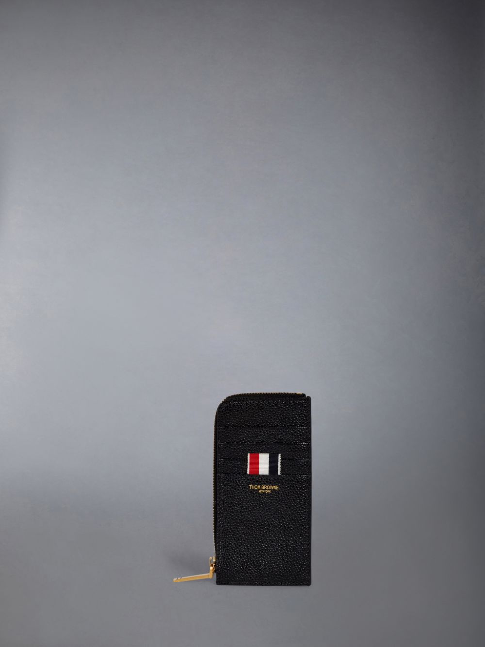 Women Thom Browne half-zip leather Wallets Black | PRZ05U84326